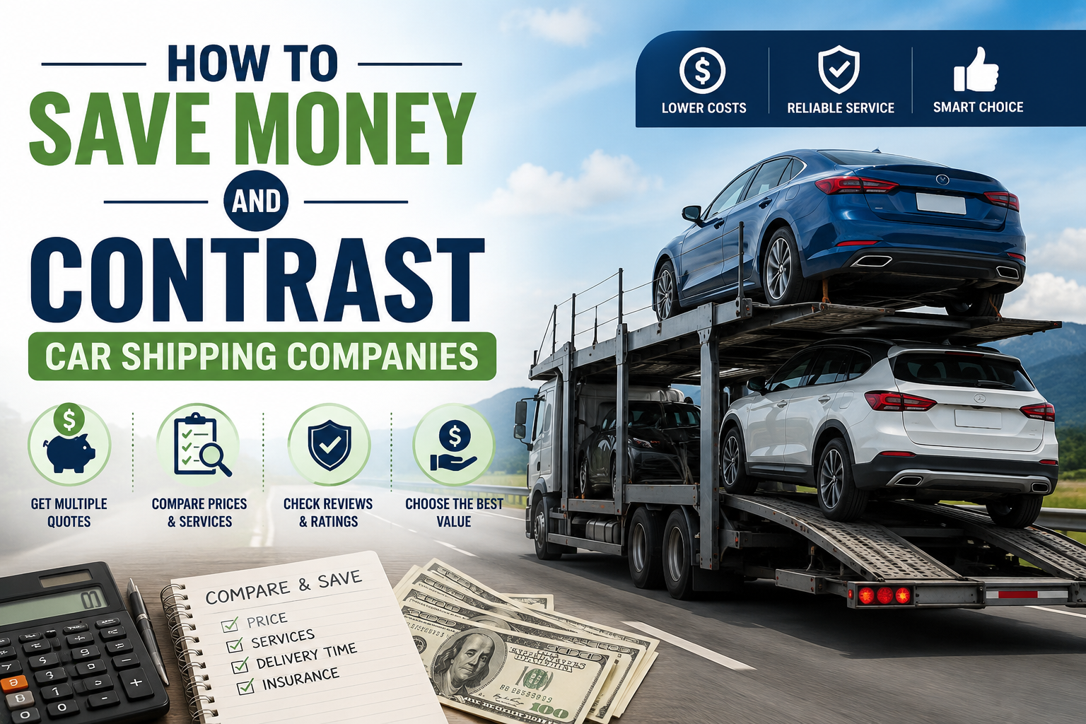 How to Save Money and Contrast Car Shipping Companies