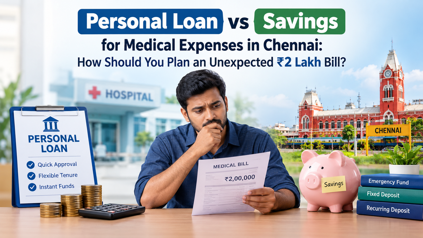 Personal Loan vs Savings for Medical Expenses in Chennai: How Should You Plan an Unexpected ₹2 Lakh Bill?